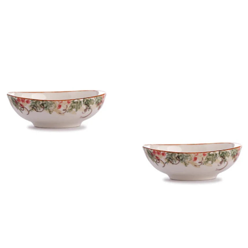 ARTE ITALICA: Natale Small Oval Bowl (Set of 2)