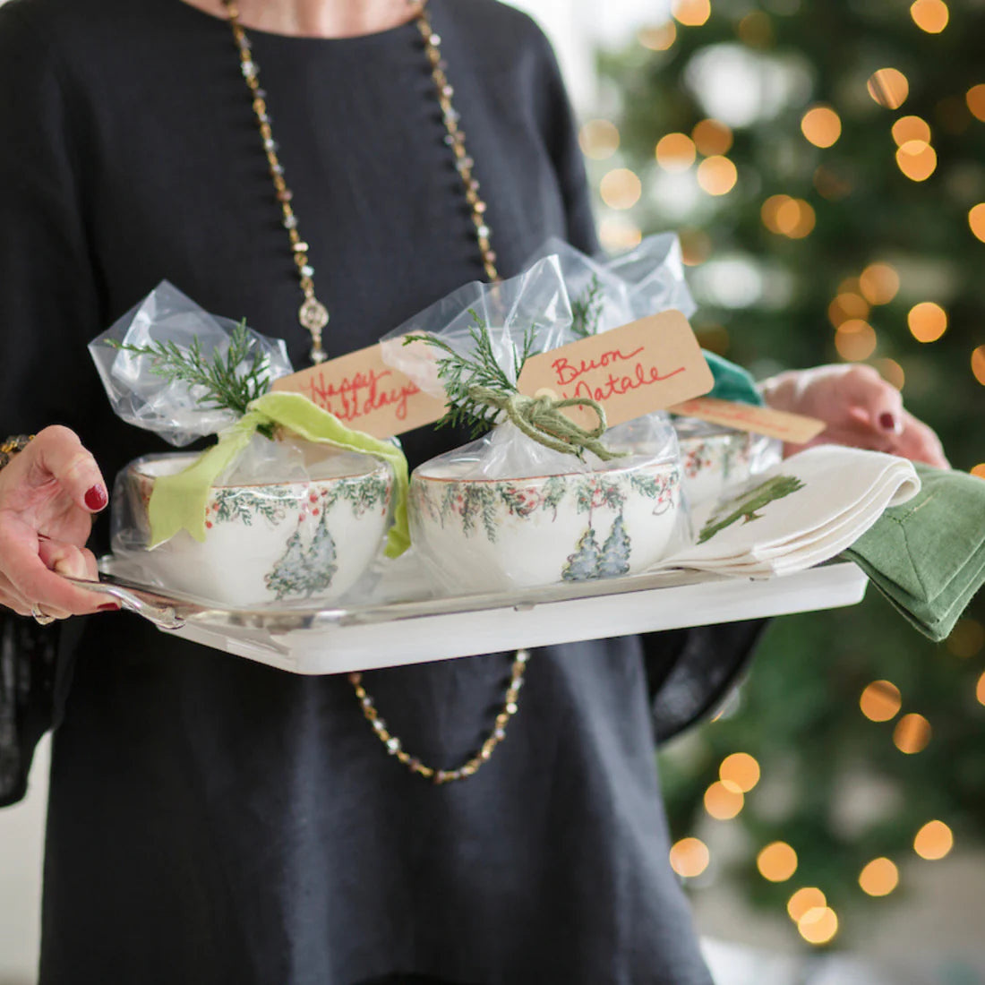 ARTE ITALICA: Natale Square Cereal Bowl