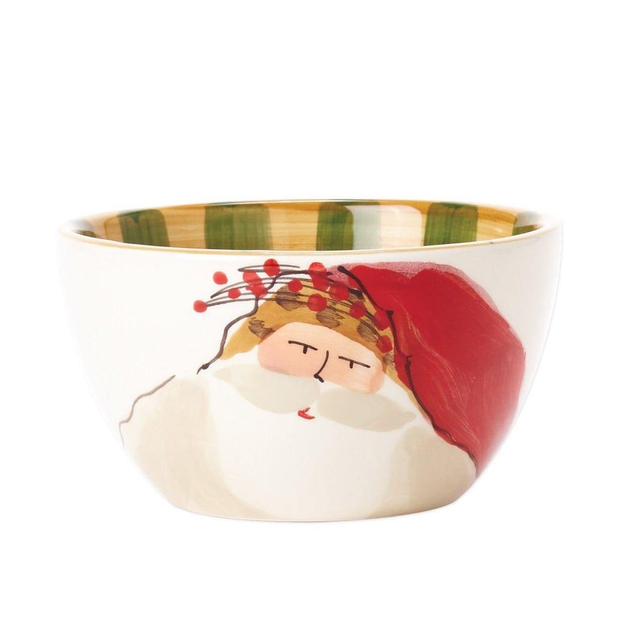 VIETRI: OLD ST. NICK CEREAL BOWL - ANIMAL HAT