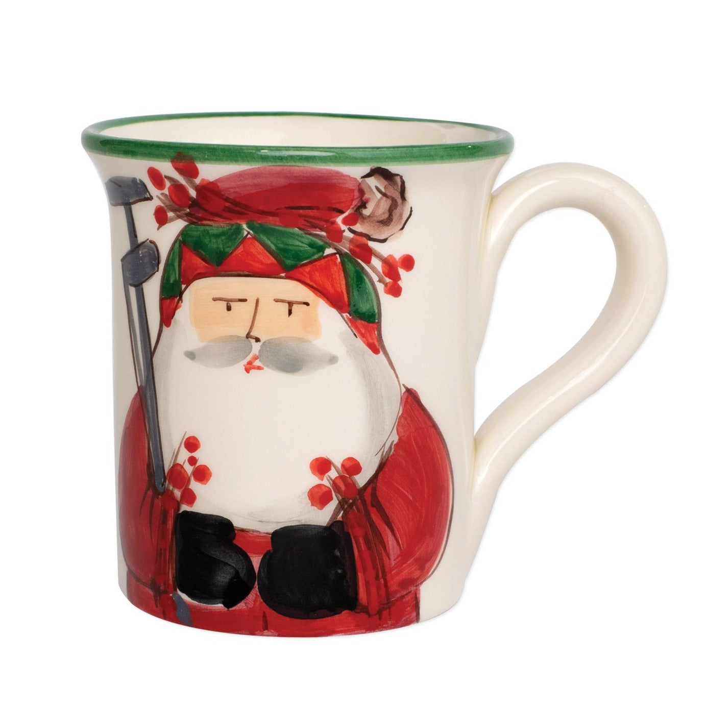 GIFT BOX CHRISTMAS: Green Gift Box with VIETRI Old St Nick Mugs (Set of 2 pcs)