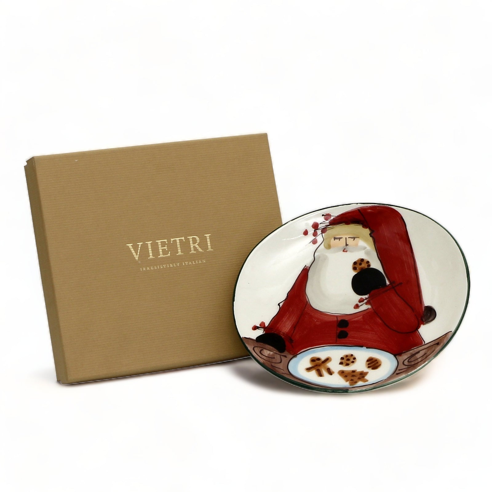 VIETRI: Old St Nick Cookie Plate (In Gift Box)