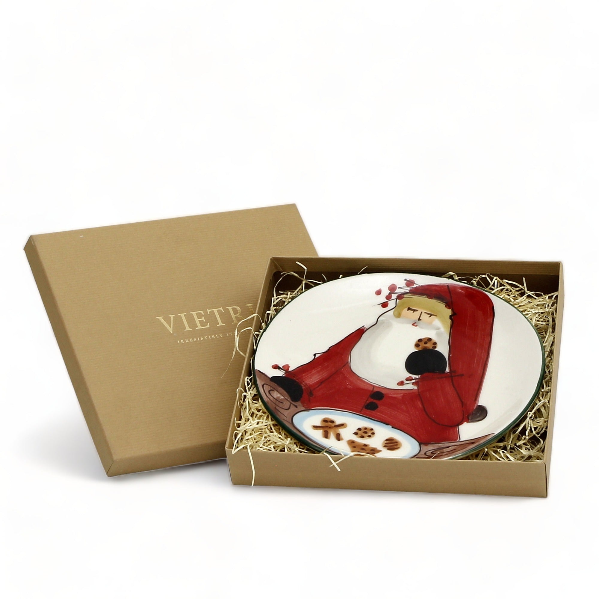 VIETRI: Old St Nick Cookie Plate (In Gift Box)