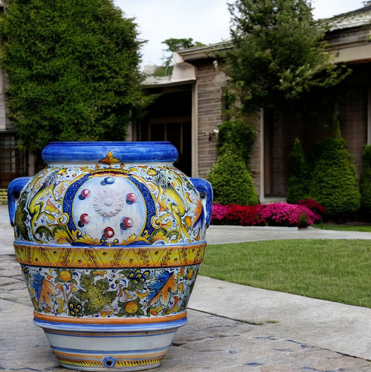 TUSCAN ORCIO URN: Huge One of a kind Tuscan Orcio Urn -  A true masterpiece! CAFFAGIOLO design