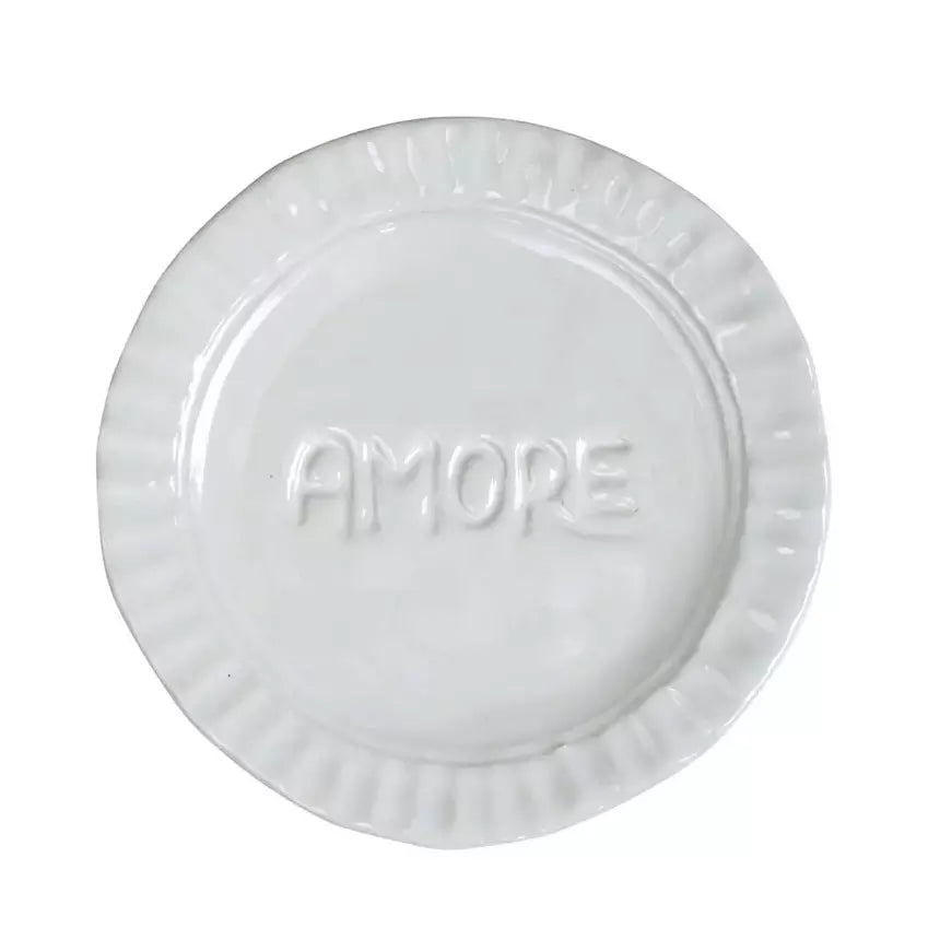 VIETRI: Pietra Serena Amore Plate