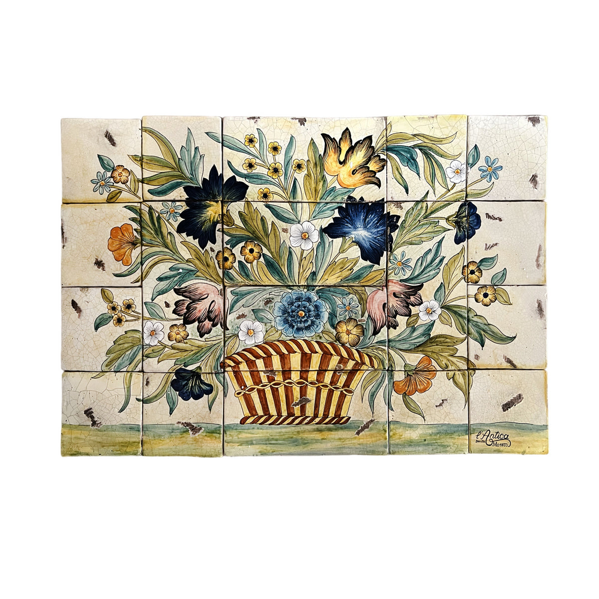 ANTICA DERUTA: WALL PANEL BACKSPLASH FIORI 36&quot;x24&quot; (CUSTOM)