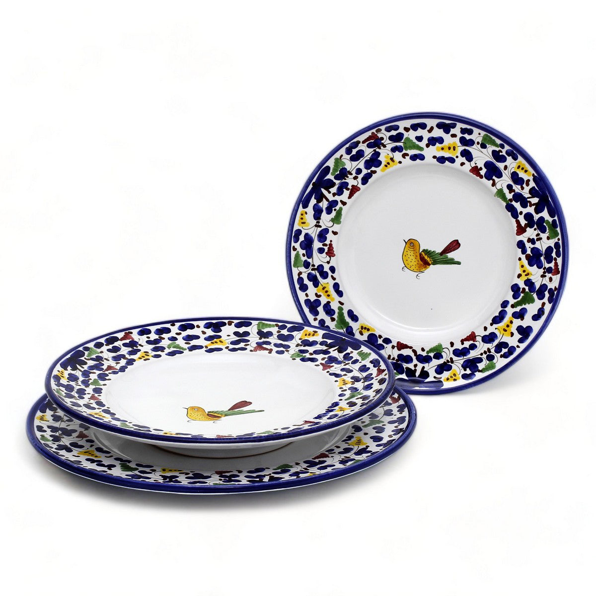 ARABESCO BLUE DERUTA: Three Pieces Place Setting Bundle