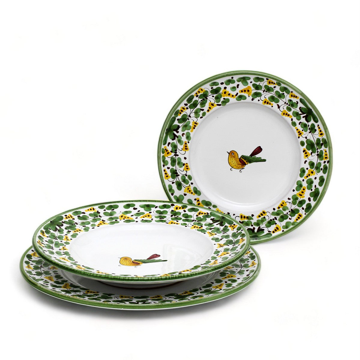 ARABESCO VERDE DERUTA: Three Pieces Place Setting Bundle