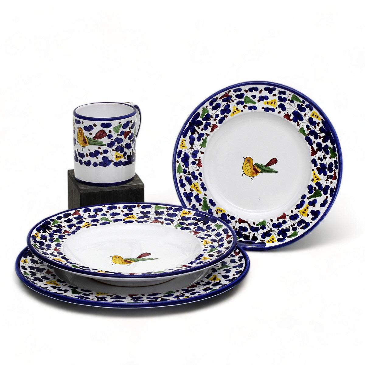 ARABESCO BLUE DERUTA: Four Pieces Place Setting Bundle