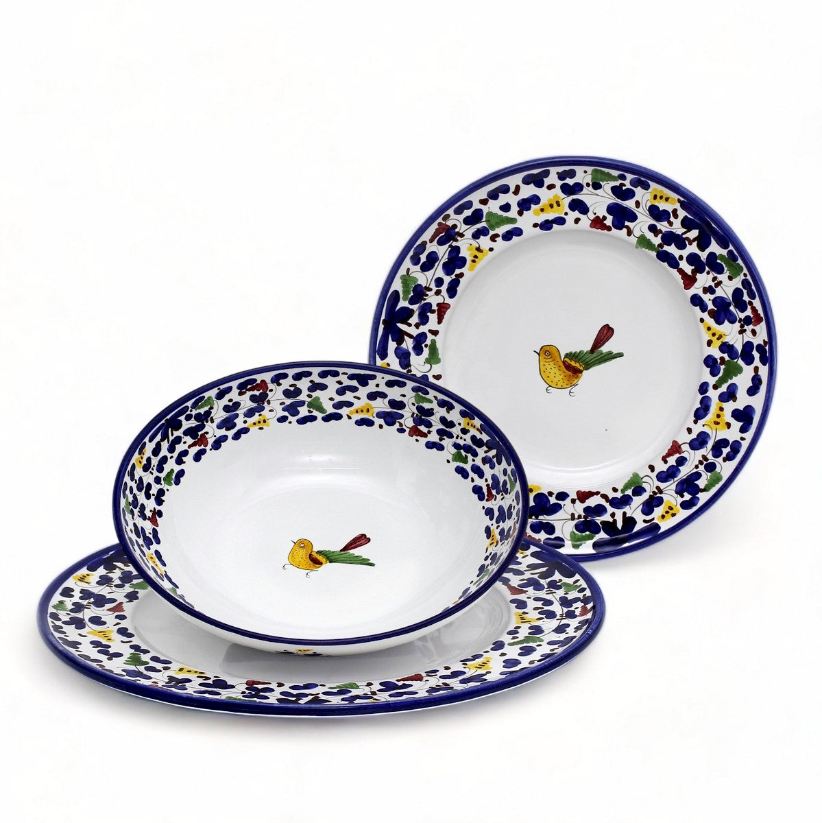 ARABESCO BLUE DERUTA: Three Pieces Place Setting Bundle