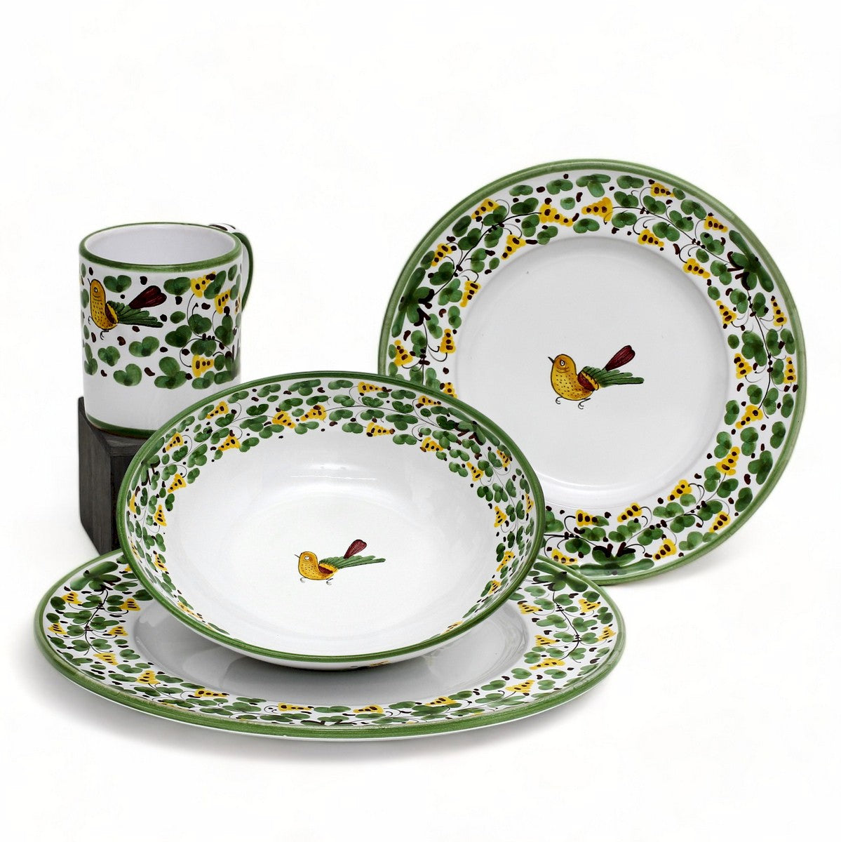 ARABESCO VERDE DERUTA: Four Pieces Place Setting Bundle