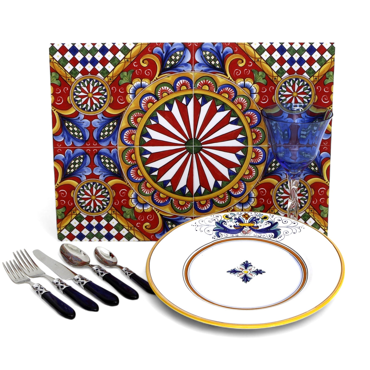 ITALIAN DREAM BUNDLE: Place Setting Bundle Acireal/B + Ricco Deruta