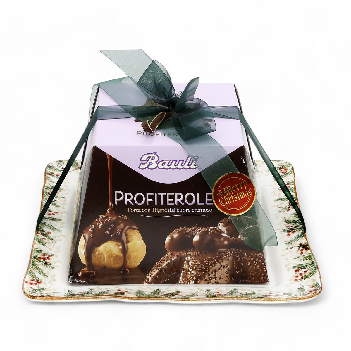 NATALE PLATTER: Large Platter + PROFITEROLES Bauli Panettone Holidays Bundle