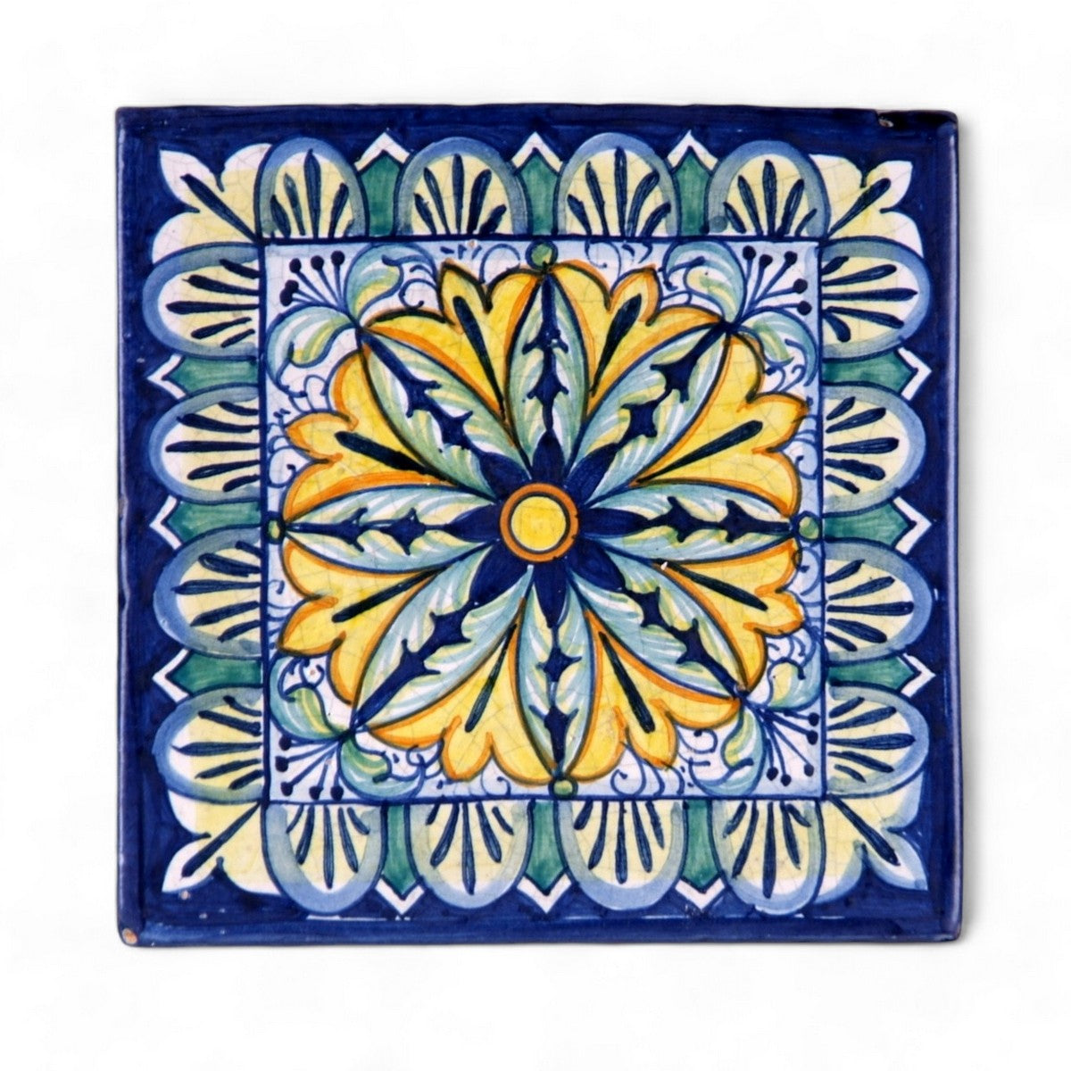 ANTICA DERUTA: Deluxe Hand Painted Ceramic Authentic Deruta Tile