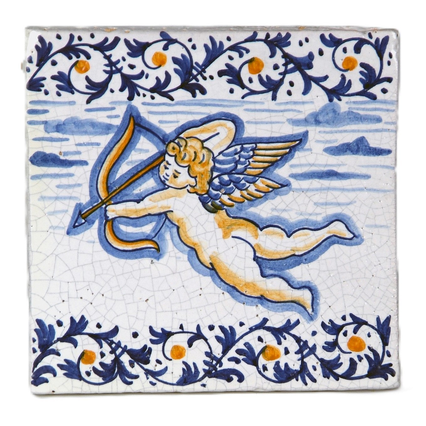 ANTICA DERUTA: Deluxe Hand Painted Ceramic Authentic Deruta Tile