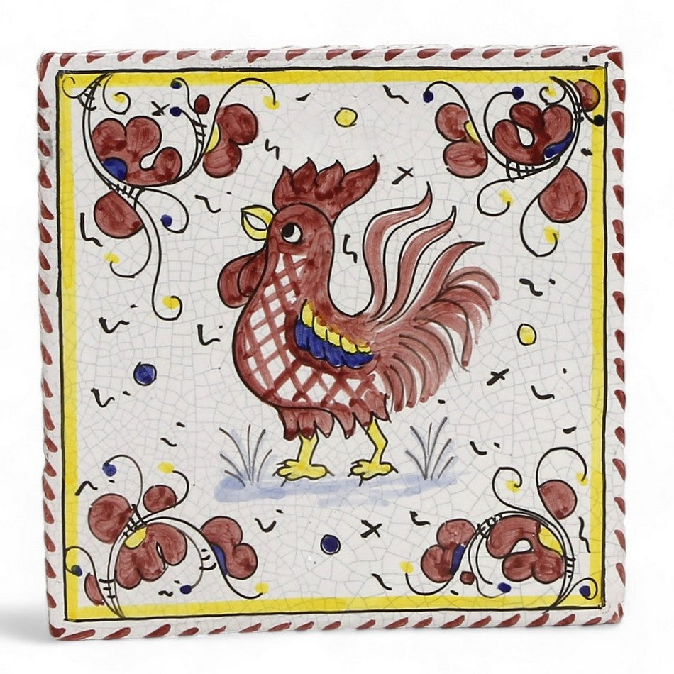 ANTICA DERUTA: Hand Painted Ceramic Authentic Deruta Tile