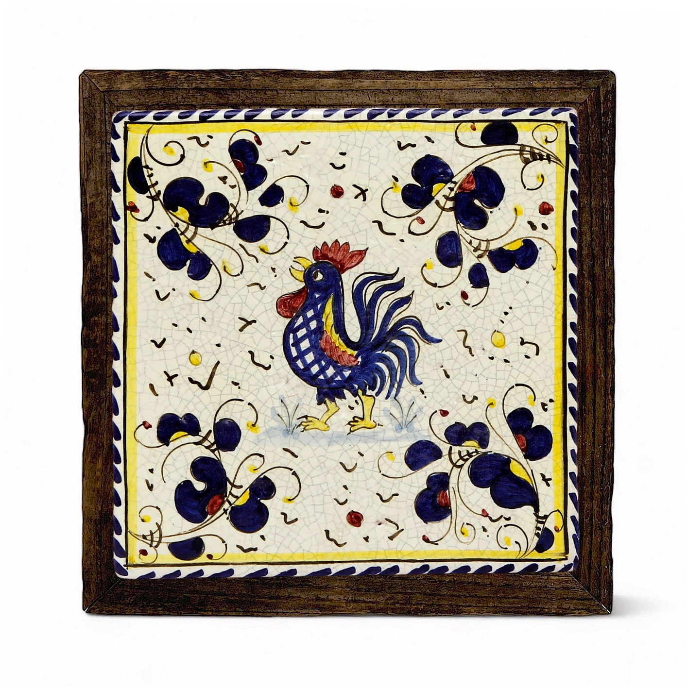 ANTICA DERUTA: Hand Painted Ceramic Deruta Wall Hung Tile 8" (PT/35)