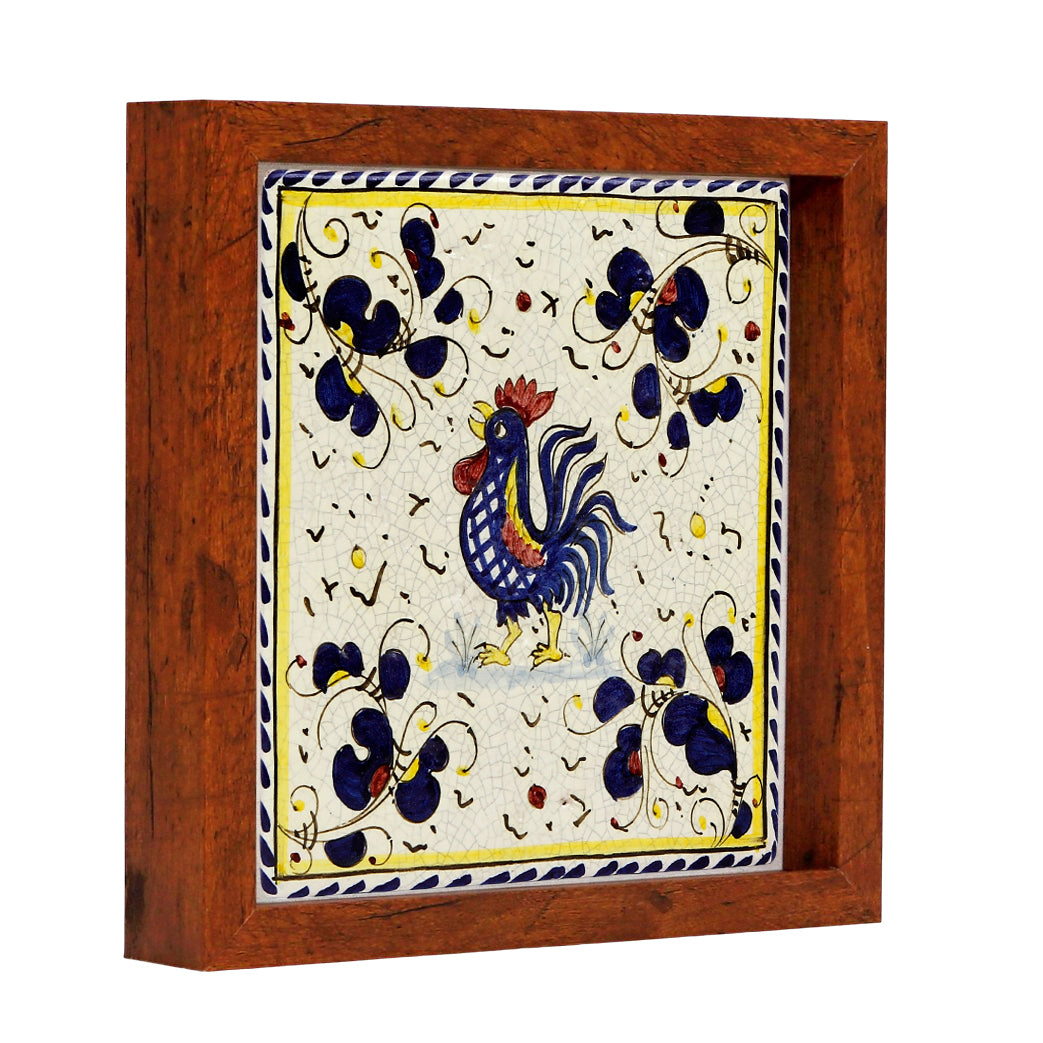 ANTICA DERUTA: Hand Painted Ceramic Deruta Wall Hung Tile 8" (PT/35)