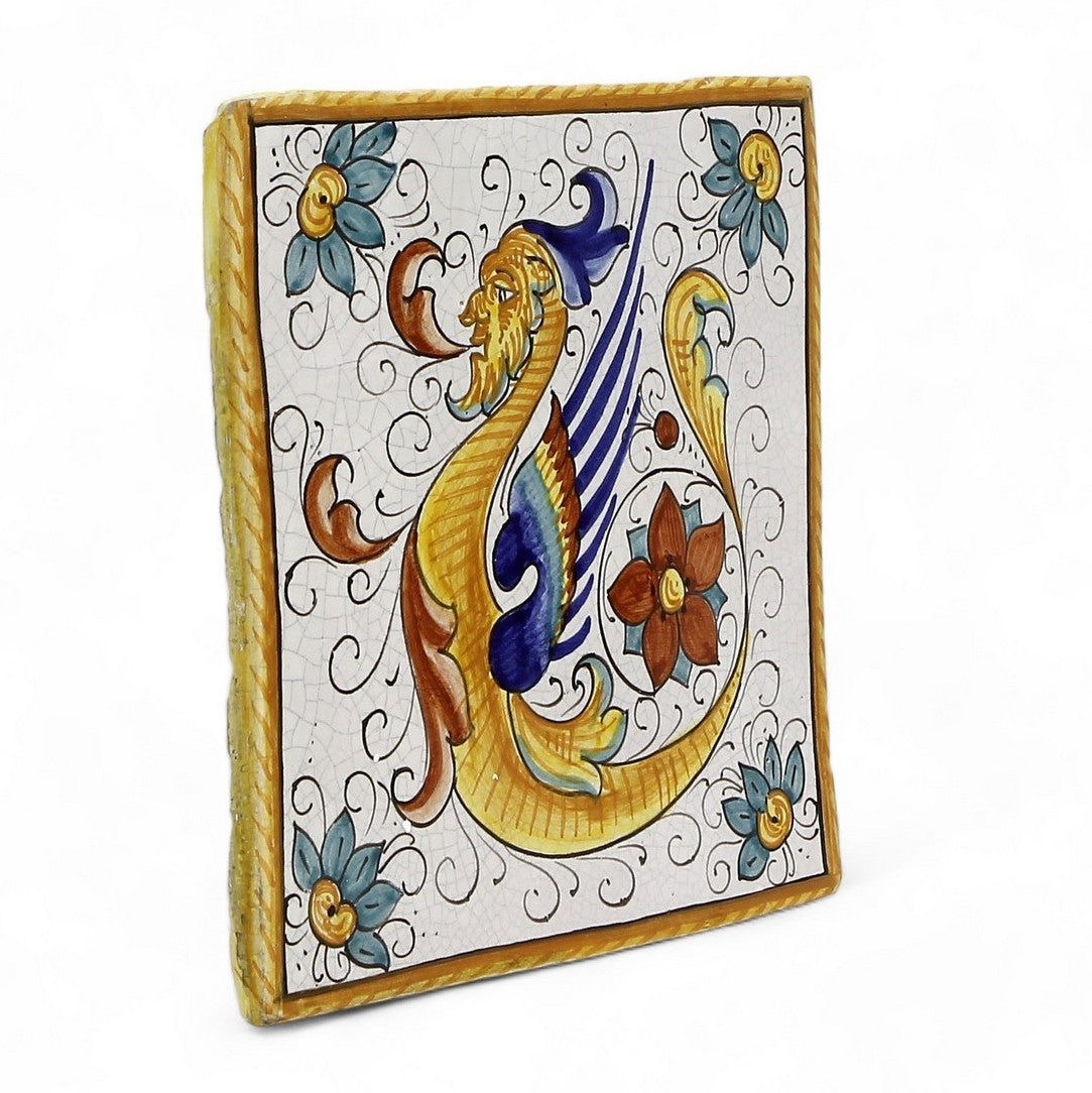 ANTICA DERUTA: Hand Painted Ceramic Authentic Deruta Tile