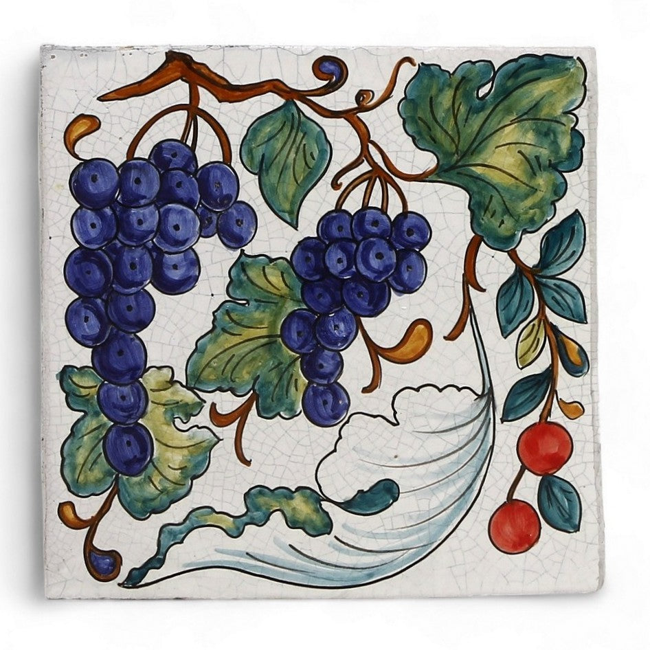 ANTICA DERUTA: Hand Painted Ceramic Authentic Deruta Tile