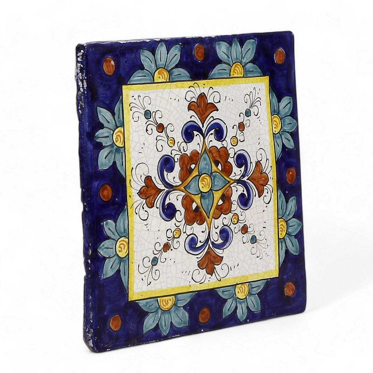 ANTICA DERUTA: Hand Painted Ceramic Authentic Deruta Tile