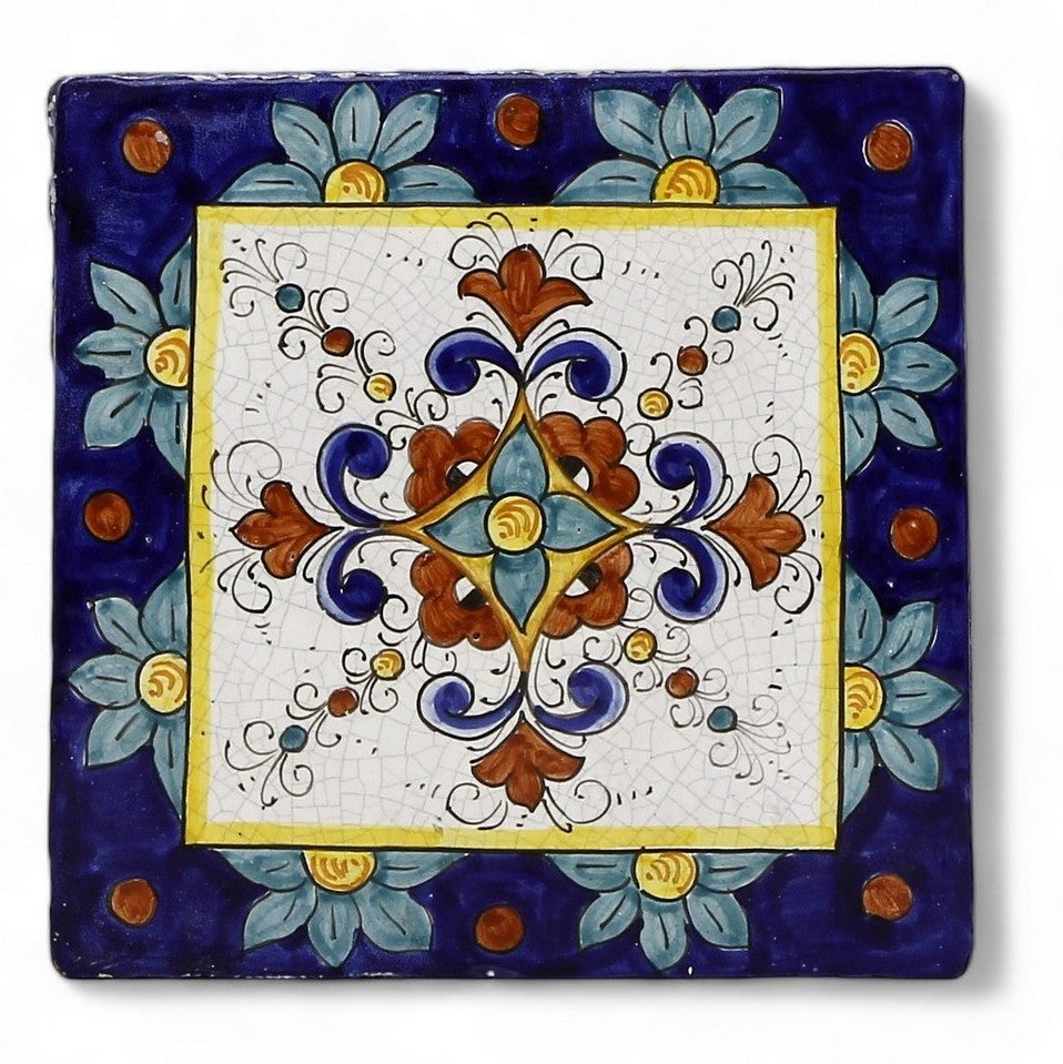 ANTICA DERUTA: Hand Painted Ceramic Authentic Deruta Tile