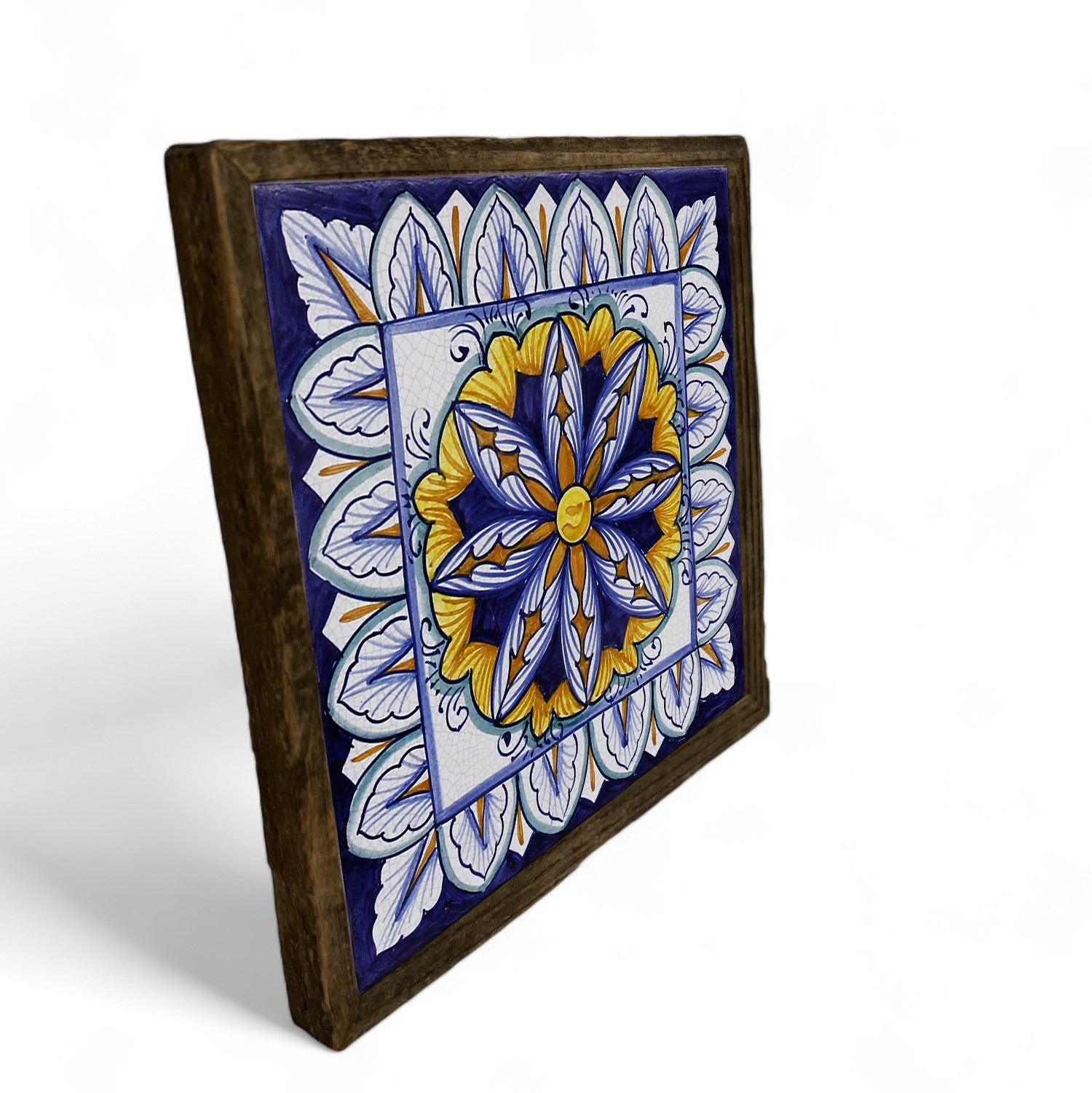 ANTICA DERUTA: Hand Painted Ceramic Deruta Wall Hung Tile 8" (PT/43)