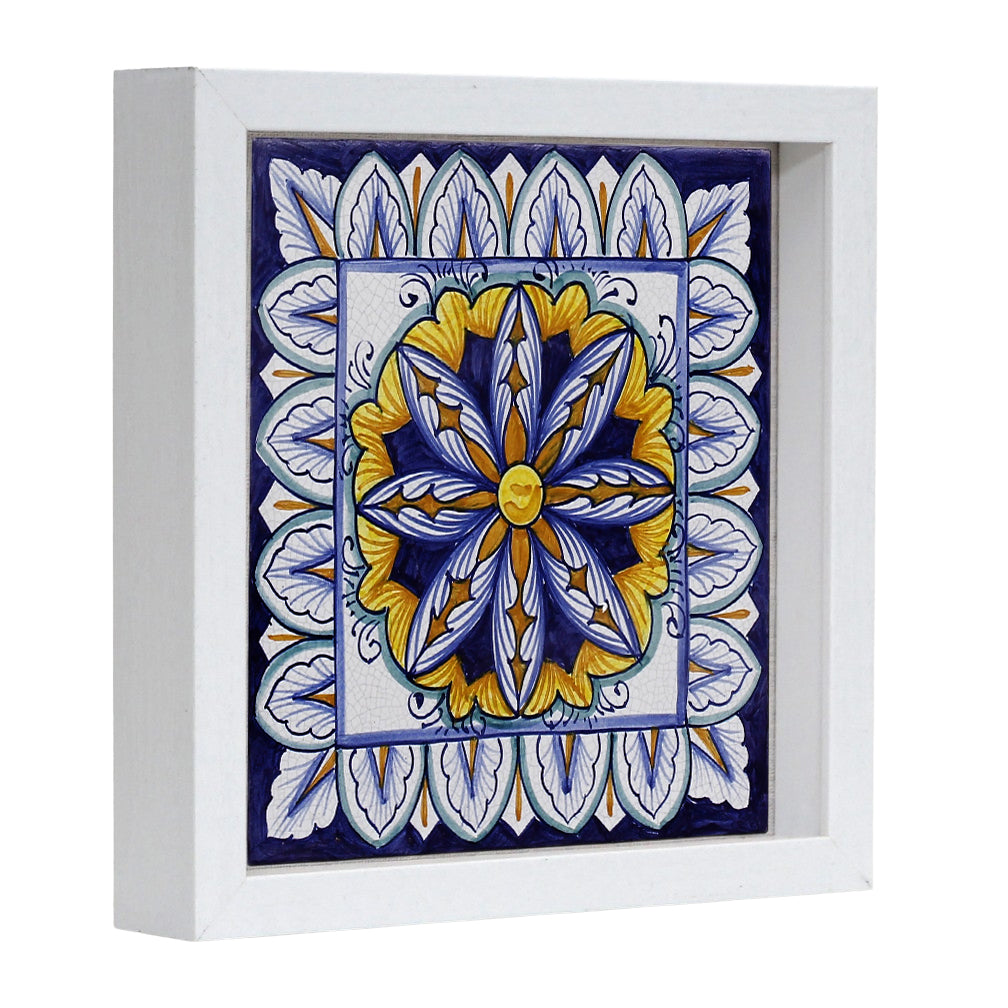 ANTICA DERUTA: Hand Painted Ceramic Deruta Wall Hung Tile 8&quot; (PT/43)