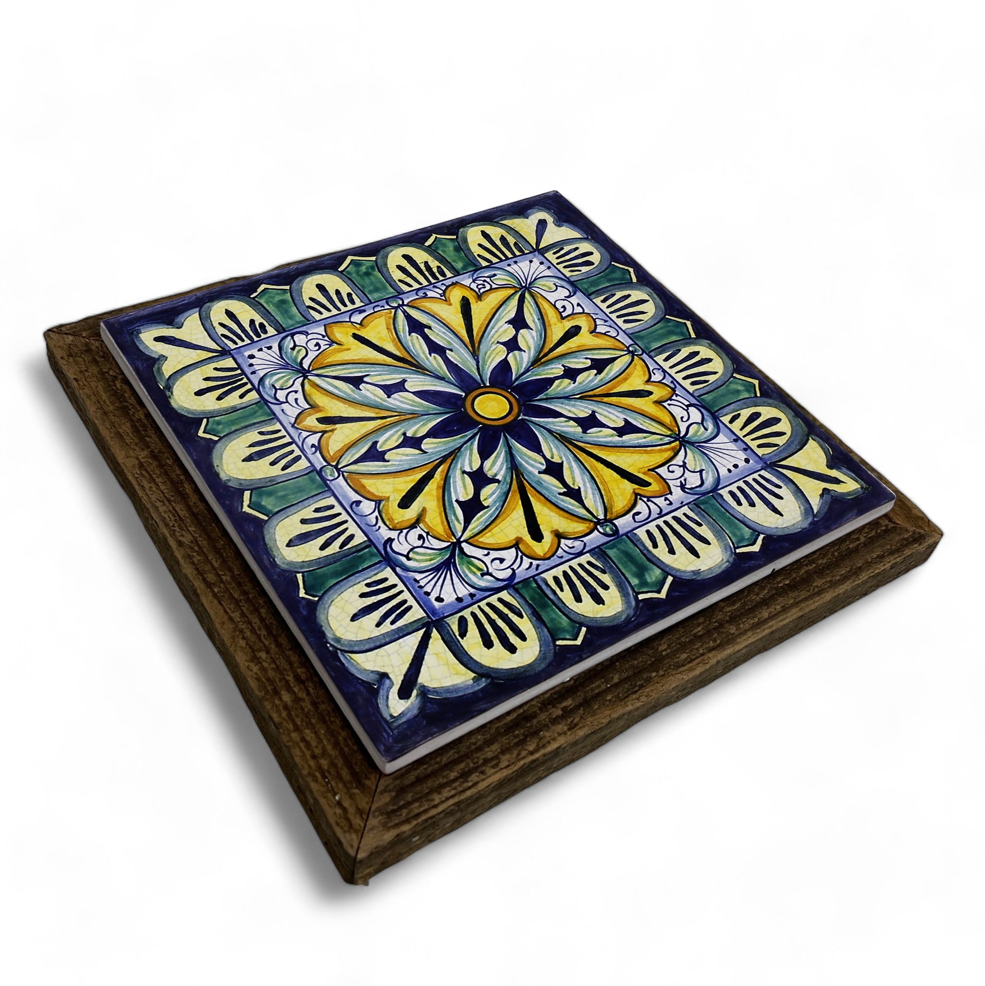 ANTICA DERUTA: Hand Painted Ceramic Deruta Wall Hung Tile 8" (PT/45)