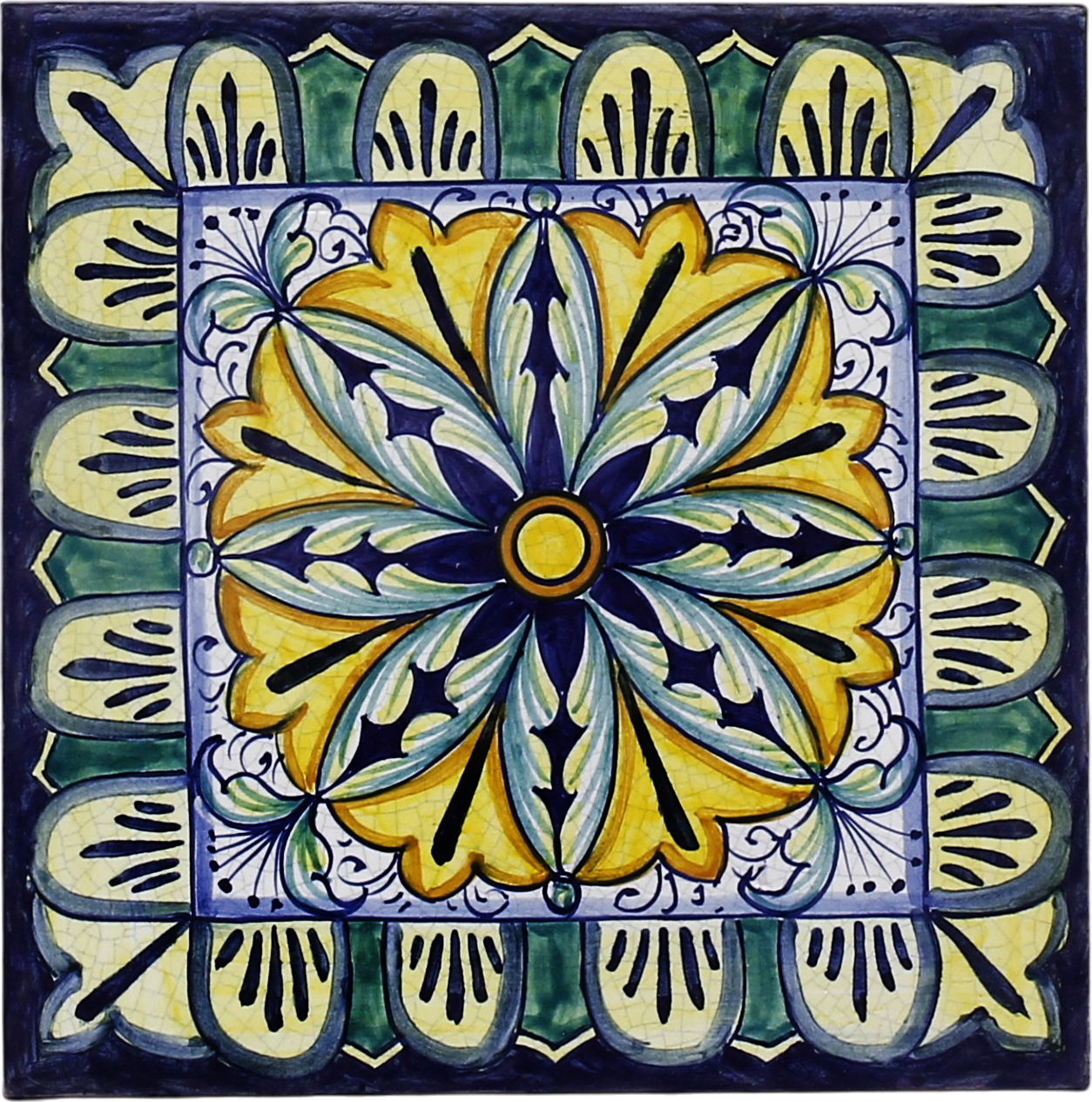 ANTICA DERUTA: Hand Painted Ceramic Deruta Wall Hung Tile 8" (PT/45)