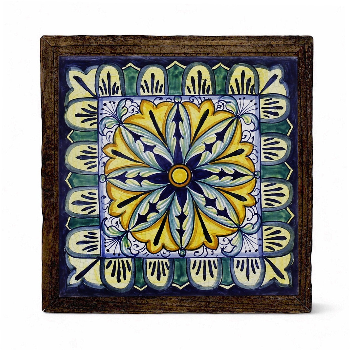 ANTICA DERUTA: Hand Painted Ceramic Deruta Wall Hung Tile 8" (PT/45)