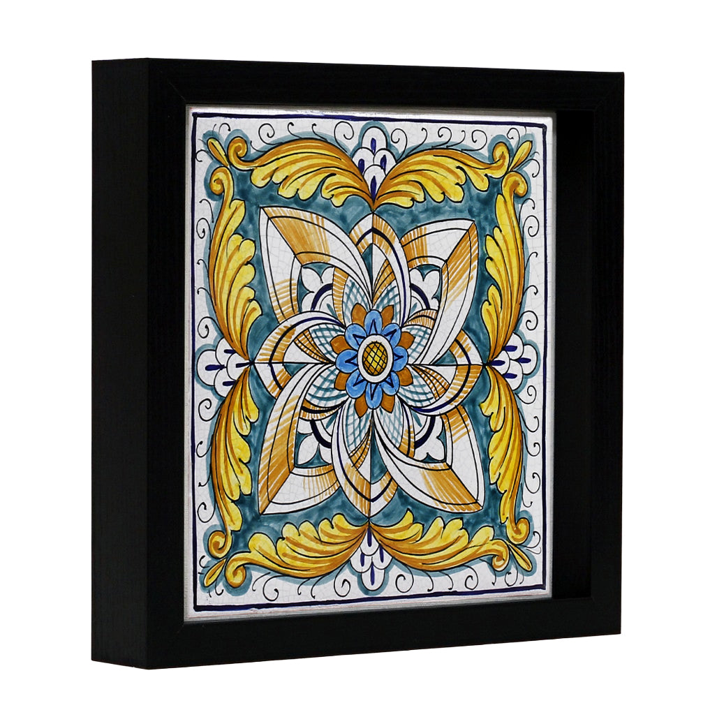 ANTICA DERUTA: Hand Painted Ceramic Deruta Wall Hung Tile 8&quot; (PT/55)