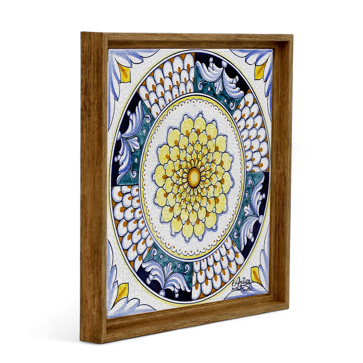 ANTICA DERUTA: Hand Painted Ceramic Deruta Wall Hung Tile 12&quot; (PT/DR10)