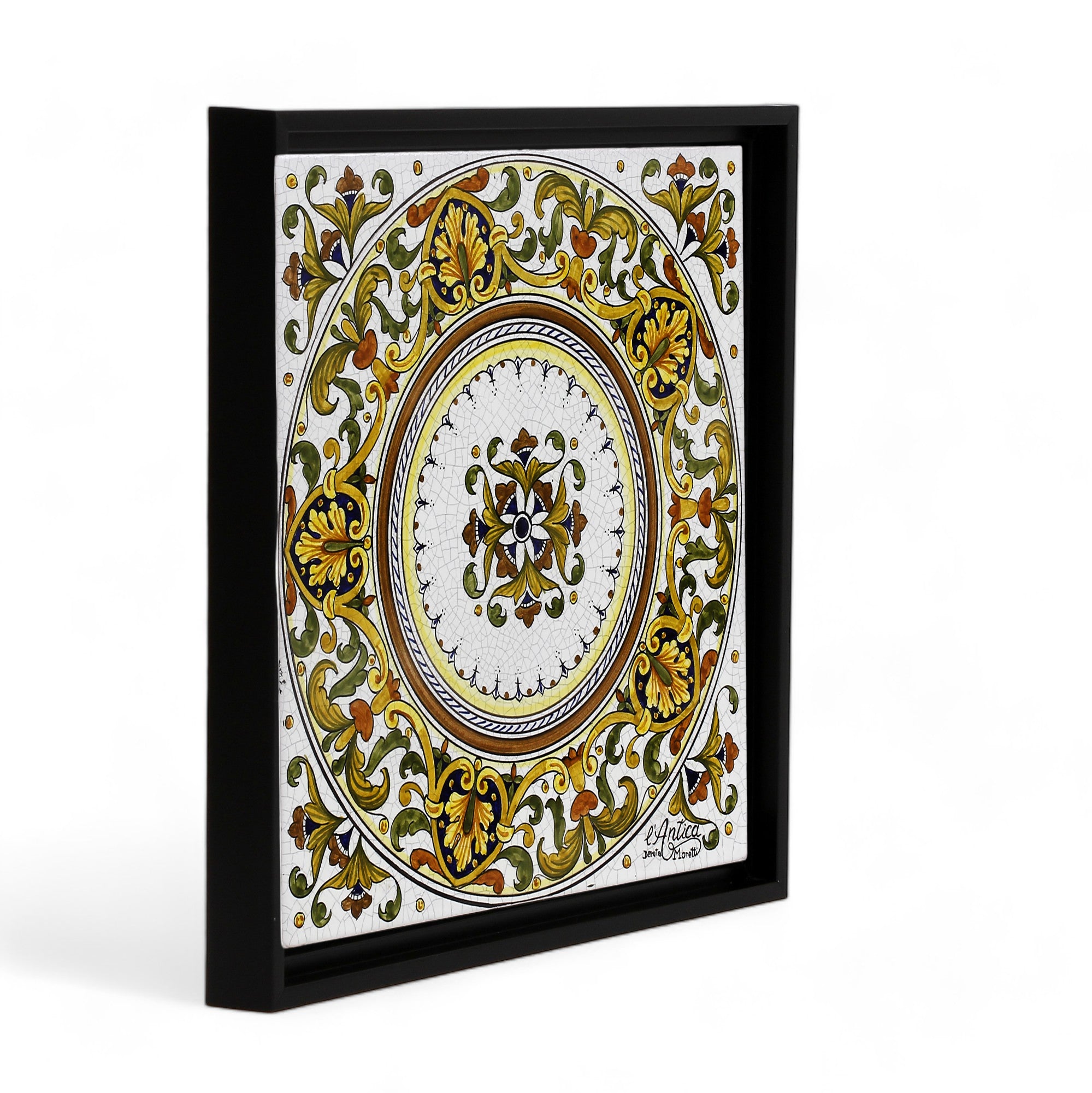 ANTICA DERUTA: Hand Painted Ceramic Deruta Wall Hung Tile 12" (PT/DR14)