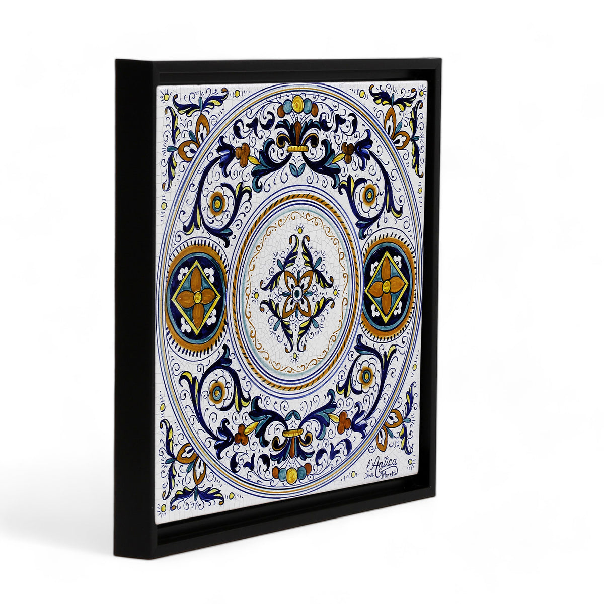 ANTICA DERUTA: Hand Painted Ceramic Deruta Wall Hung Tile 12&quot; (PT/DR22)