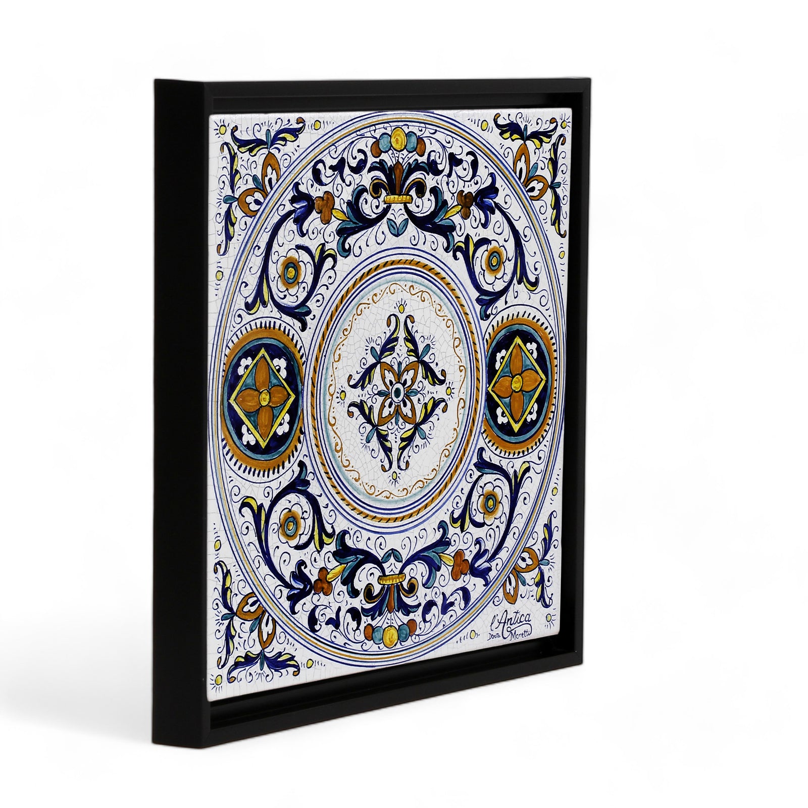 ANTICA DERUTA: Hand Painted Ceramic Deruta Wall Hung Tile 12" (PT/DR22)