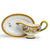 GIFT BOX: With authentic Deruta hand painted ceramic - Gravy Sauce Boat with Tray Raffaellesco Design