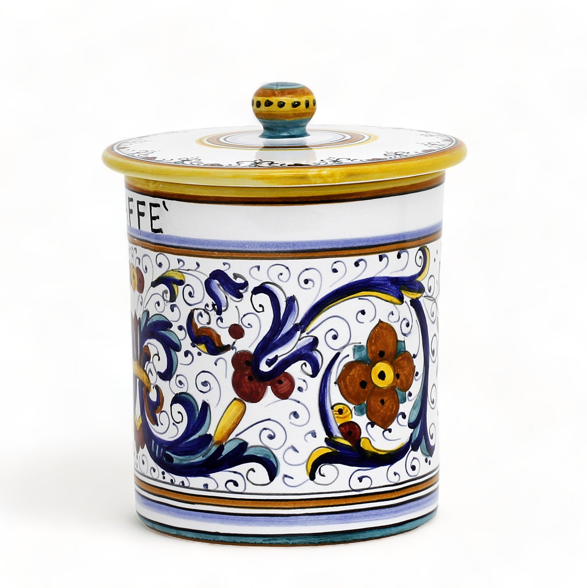 RICCO DERUTA DELUXE: Canister with Ceramic Lid - 'CAFFE' (Coffee)