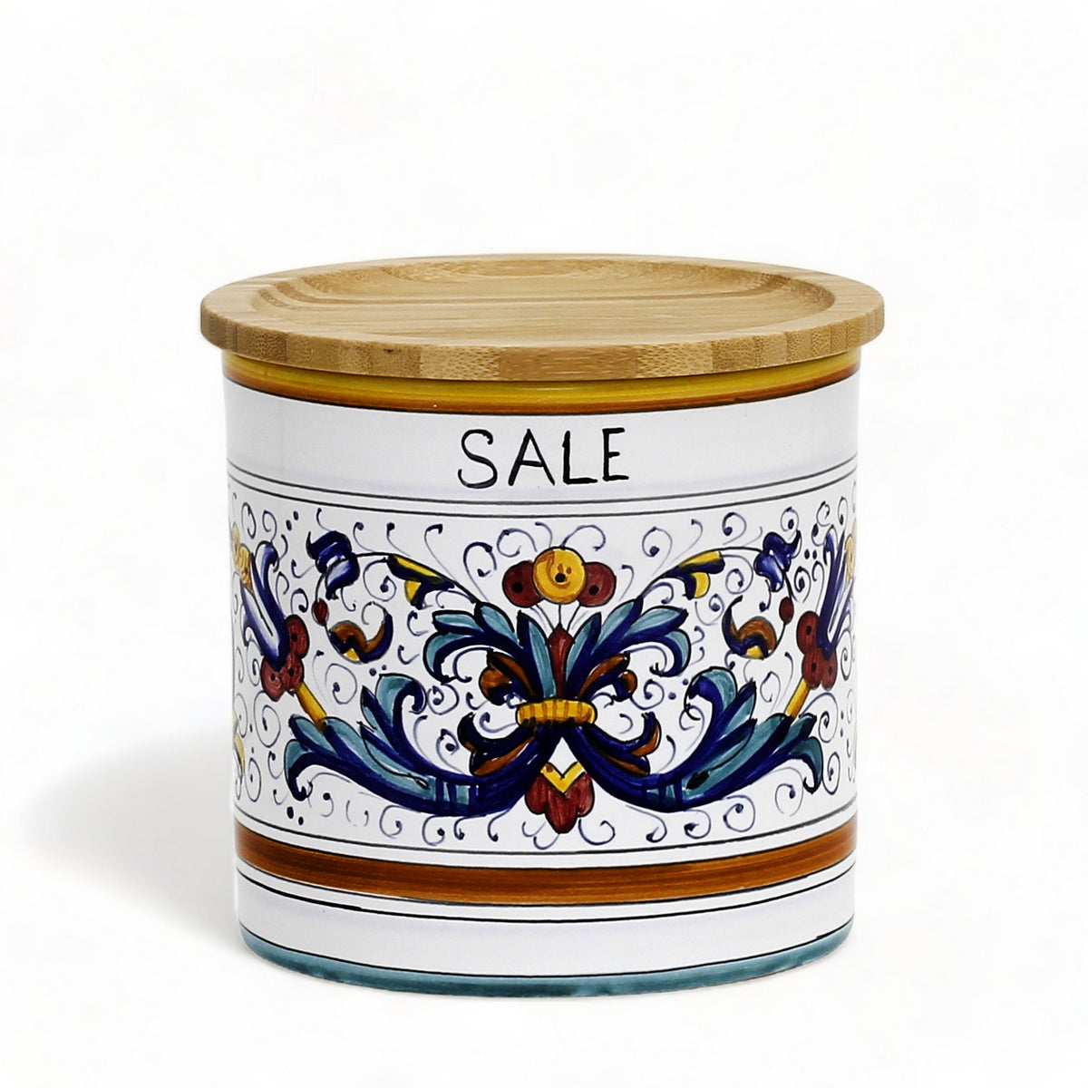 RICCO DERUTA DELUXE: NEW! Canister with Bamboo lid - &#39;SALE&#39; (Salt)