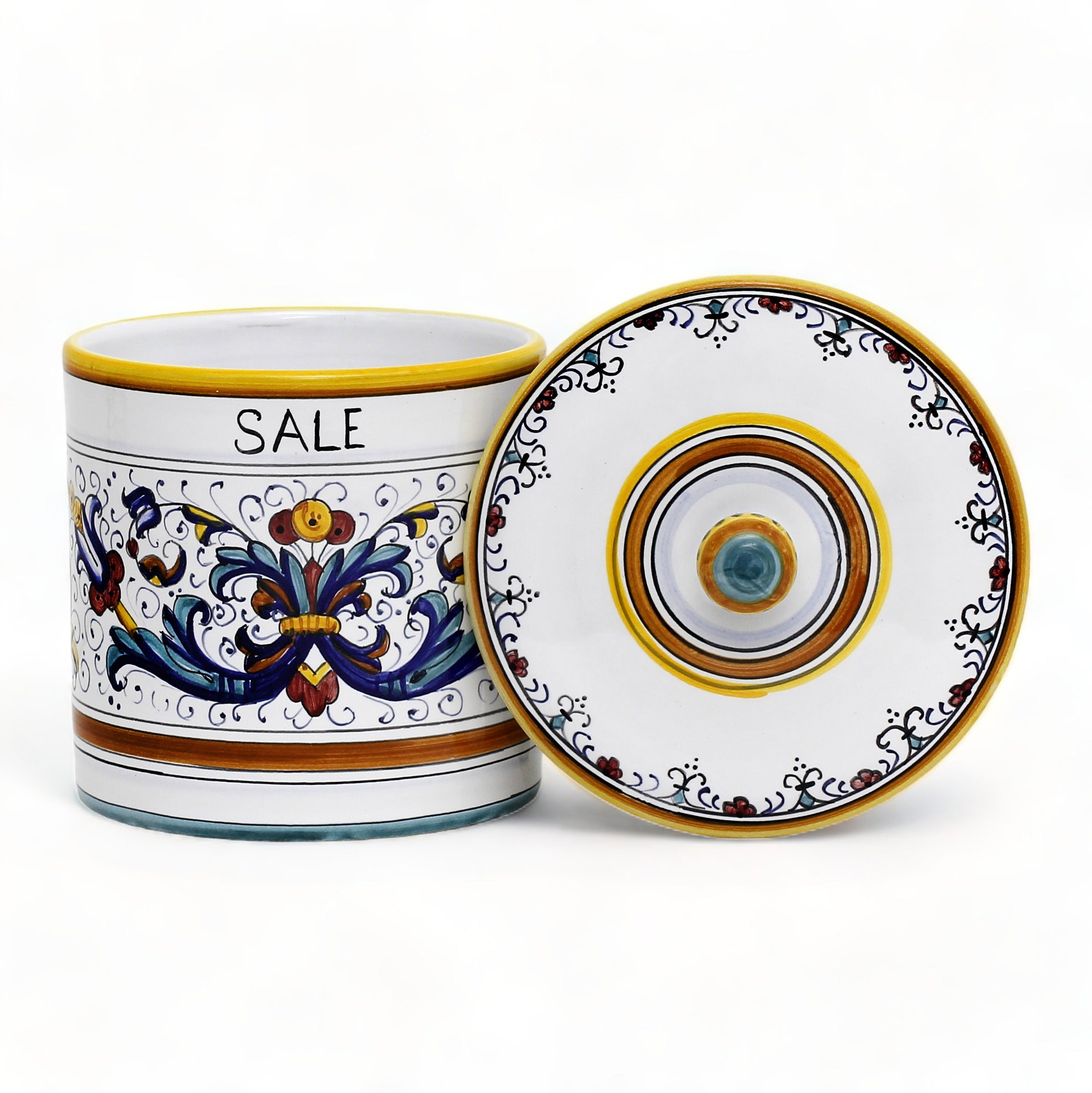 RICCO DERUTA DELUXE: Canister with Ceramic Lid - 'SALE' (Salt)