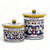 RICCO DERUTA DELUXE: Canister Set with Ceramic Lid - Bundle ZUCCHERO+CAFFE'