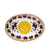 GIFT BOX GOLD: With authentic Deruta hand painted ceramic - ORVIETO RED ROOSTER: Small Oval Plate (Copy)