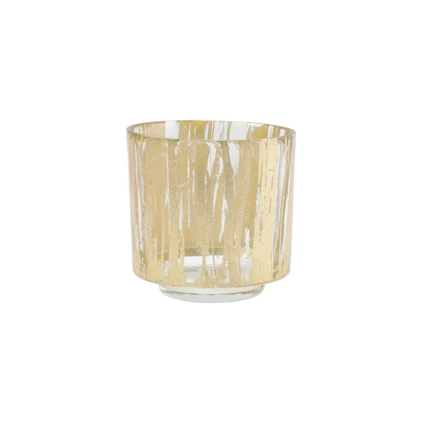 VIETRI: Rufolo Glass Gold Brushstroke Votive