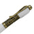 ART-PEN: Handcrafted Luxury Twist Rollerball Pen - Antique Deruta Vario design Brass finish with WHITE acrylic hand turned body - artisticaitalian.com