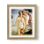 SUBLIMART: Affresco Framed Tile - Opera The Birth of Venus (Detail) by Sandro Botticelli (8x10) - Natural Wood Frame