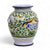 TUSCAN MAJOLICA: Deluxe Arabesco Green Orcio Urn -Birds in Love Design