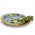 TUSCAN MAJOLICA: Large Oval Platter adorned with assorted fruits and Teal Green foliage