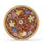 TUSCAN MAJOLICA: Medium wall plate featuring grapes and flowers on a Burgundy Red background (14.5" DIAM)