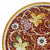 TUSCAN MAJOLICA: Medium wall plate featuring grapes and flowers on a Burgundy Red background (14.5" DIAM)