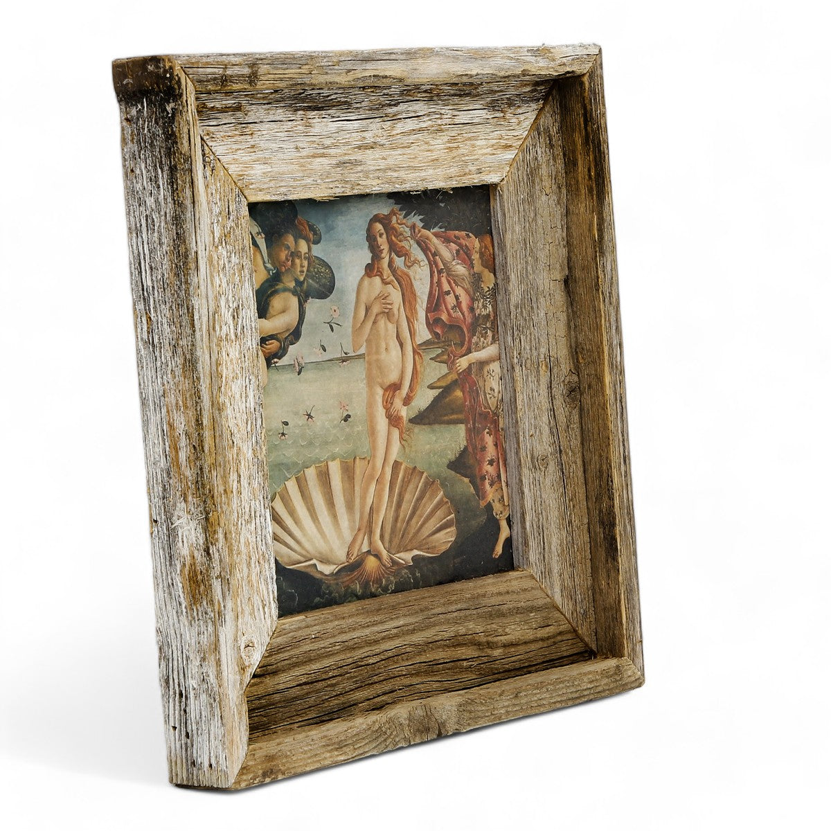 SUBLIMART: Affresco Ceramic Tile on Distressed Reclaimed Barn Wood Frame - Opera "The Birth of Venus" by Sandro Botticelli