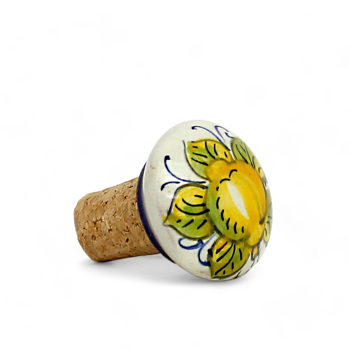 DERUTA LIMONE POSITANO: Cork Stopper with Lemon design